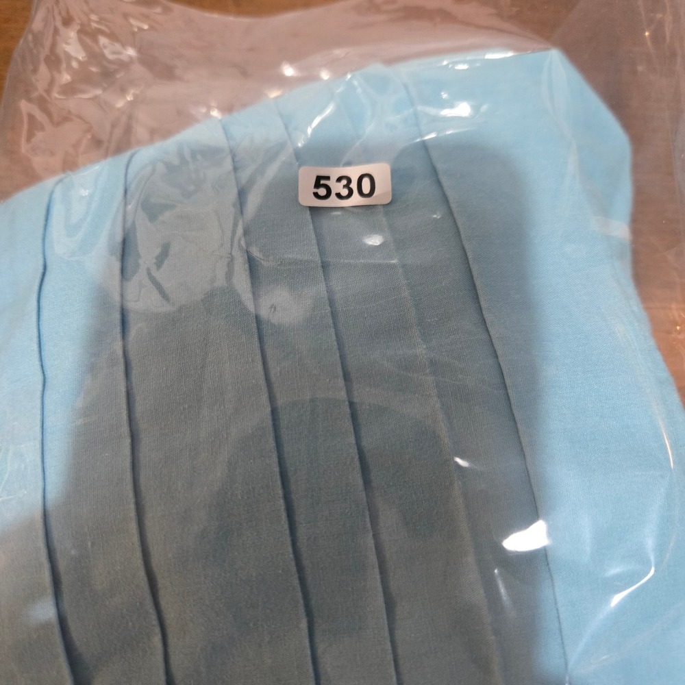 Abercrombie & Fitch Light Blue Pleated Puff Sleeve Smocked Crop Top Small - Picture 11 of 12
